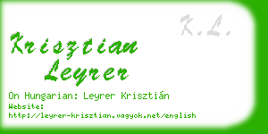 krisztian leyrer business card