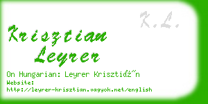 krisztian leyrer business card